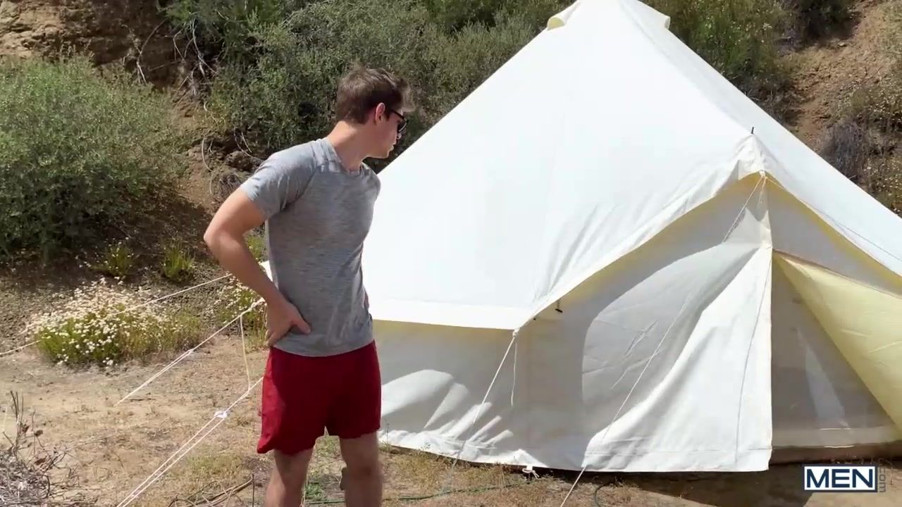 Men - Camping hotties Michael DelRay and Nic Sahara fuck in the tent